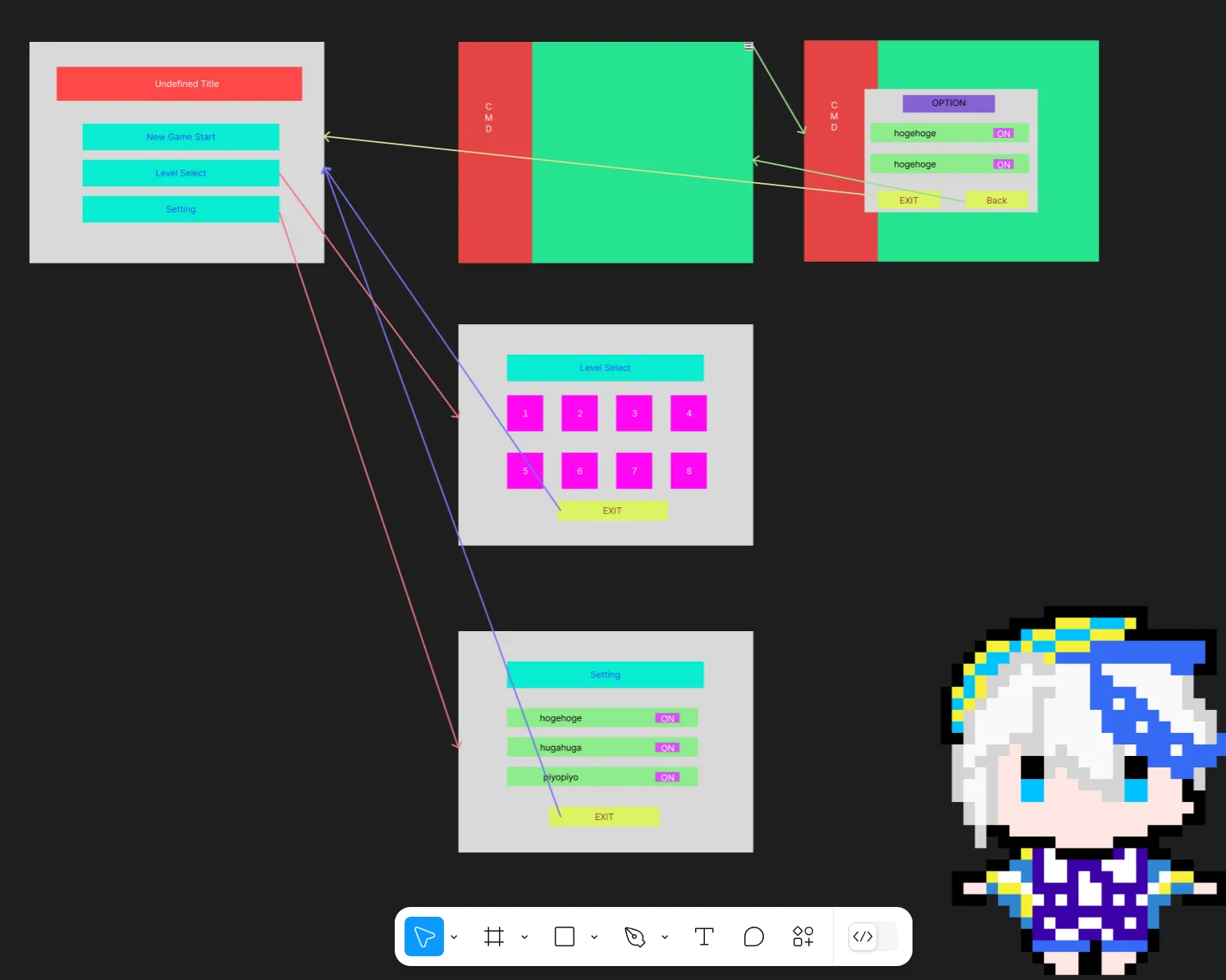 Figma で作成したゲーム UI デザイン